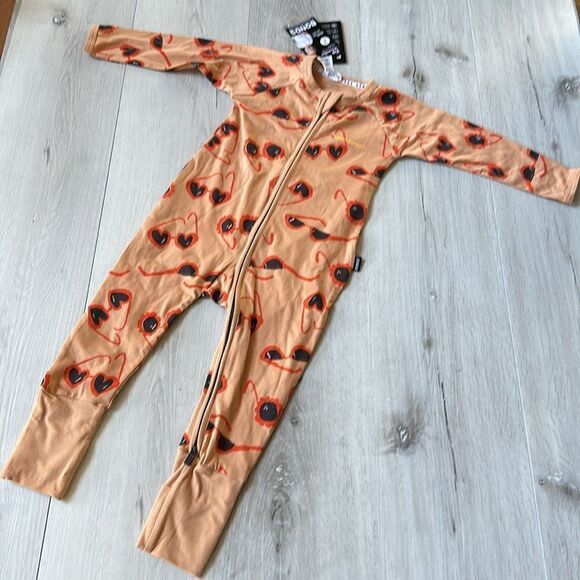 Bonds Zipper Romper Footie Feeling Shady Sunglasses 12-18 Months Nwt - Picture 2 of 3